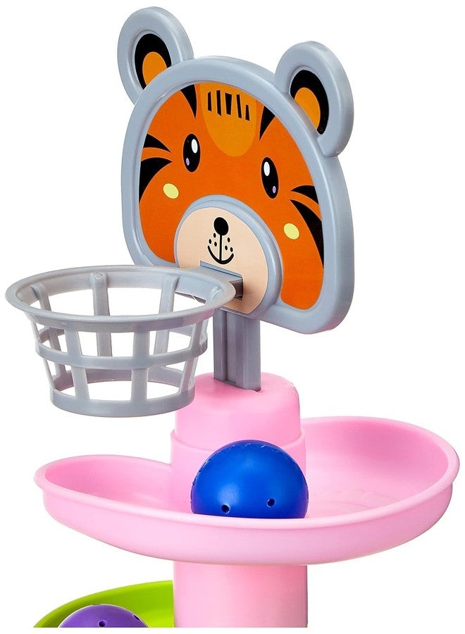 Stylbase Ball Drop Toy for Babies & Toddlers | 5-Layer Tower with Swirling Ramps & 3 Rattle Balls | Educational Sorting & Stacking Toy for Kids | Multicolor - Image 4